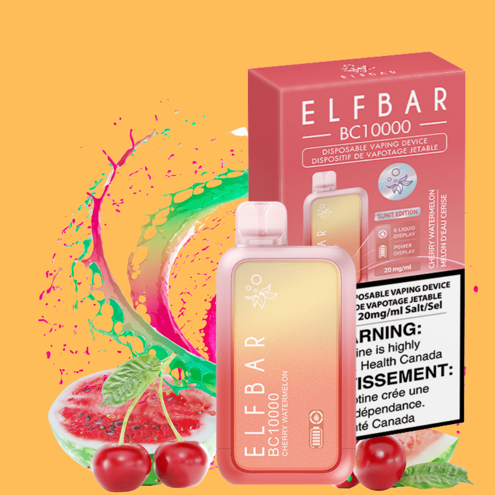 ElfBar BC10000 Disposable Vape-Cherry Watermelon Airdrie Vape SuperStore and Bong Shop Alberta Canada