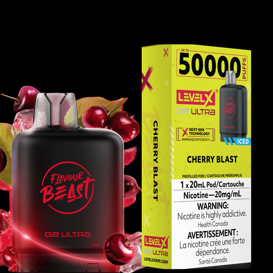 Level X G2 Ultra Flavour Beast Pod 50k-Cherry Blast Iced Winkler Vape SuperStore and Bong Shop Manitoba Canada