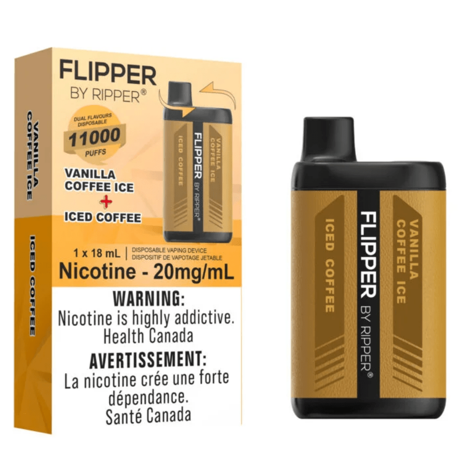 RufPuf Disposables Disposables 11000 Puffs / 20mg Flipper 11000 Disposable Vape-Iced Coffee + Vanilla Ice Coffee at Winkler Vape SuperStore and Bong Shop Manitoba, Canada