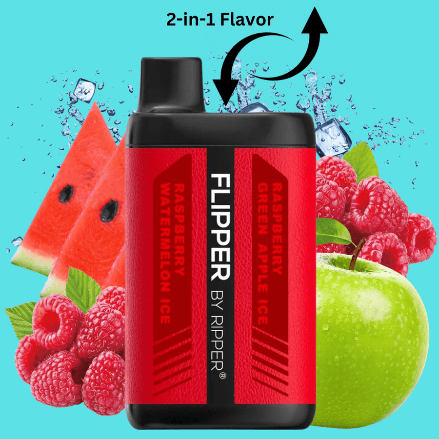 RufPuf Disposables Disposables 11000 Puffs / 20mg Flipper 11000 Disposable Vape-Raspberry Green Apple Ice + Raspberry Watermelon Ice Flipper 11000 Disposable Vape - Disposables Online at Winkler Vape SuperStore and Bong Shop Manitoba, Canada