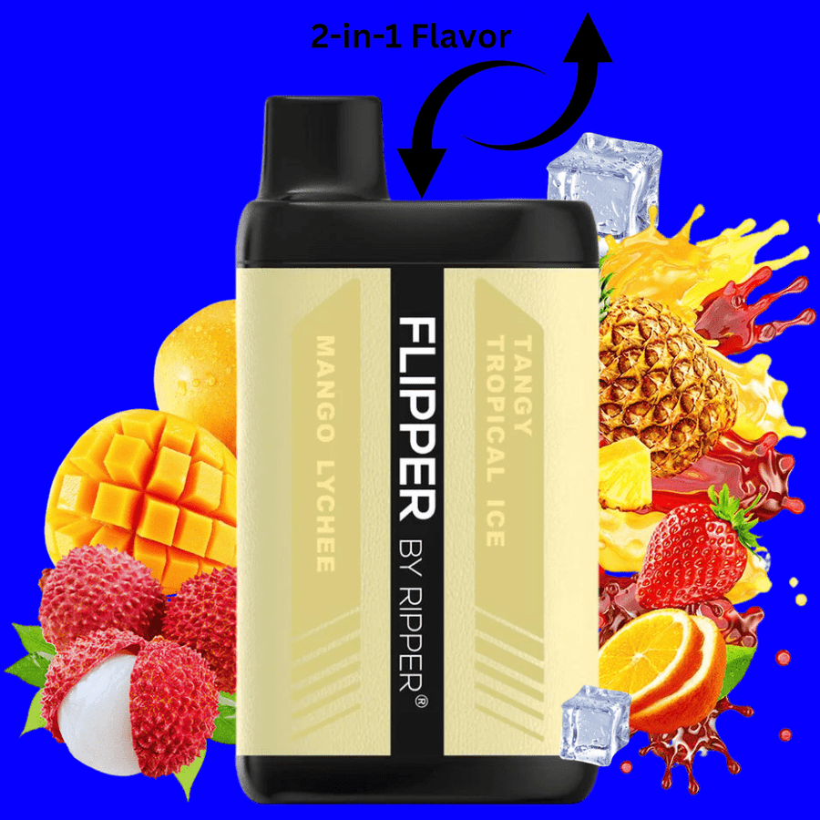RufPuf Disposables Disposables 11000 Puffs / 20mg Flipper 11000 Disposable Vape-Tangy Tropical Ice + Mango Lychee Flipper 11000 Disposable Vape - Canada Vape Online at Winkler Vape SuperStore and Bong Shop Manitoba, Canada