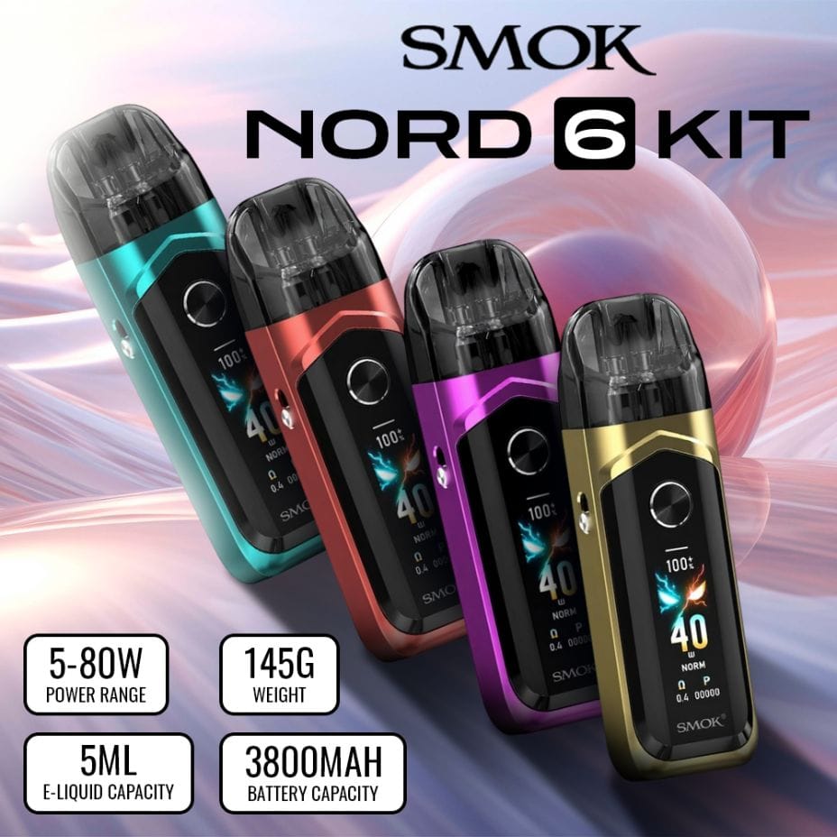 Smok Nord 6 80W Pod Kit-3800mAh in Manitoba Winkler VapeSuperStore Smok Nord 6 80W Pod Kit-3800mAh in Manitoba Winkler VapeSuperStore