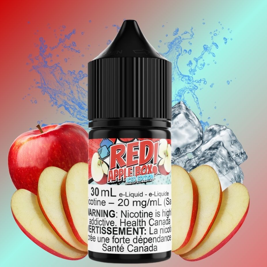 Maverick Red Apple Box Iced Salt E-Liquid 20mg Winkler Vape SuperStore and Bong Shop Manitoba Canada
