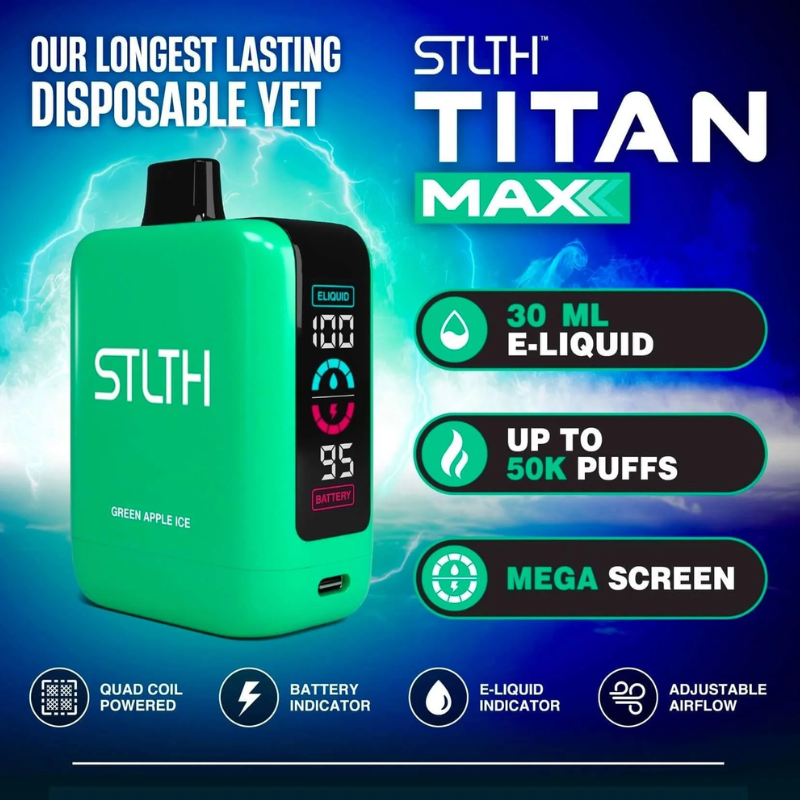 STLTH Titan Max 50k Disposable Vape in Manitoba at Winkler Vape Superstore