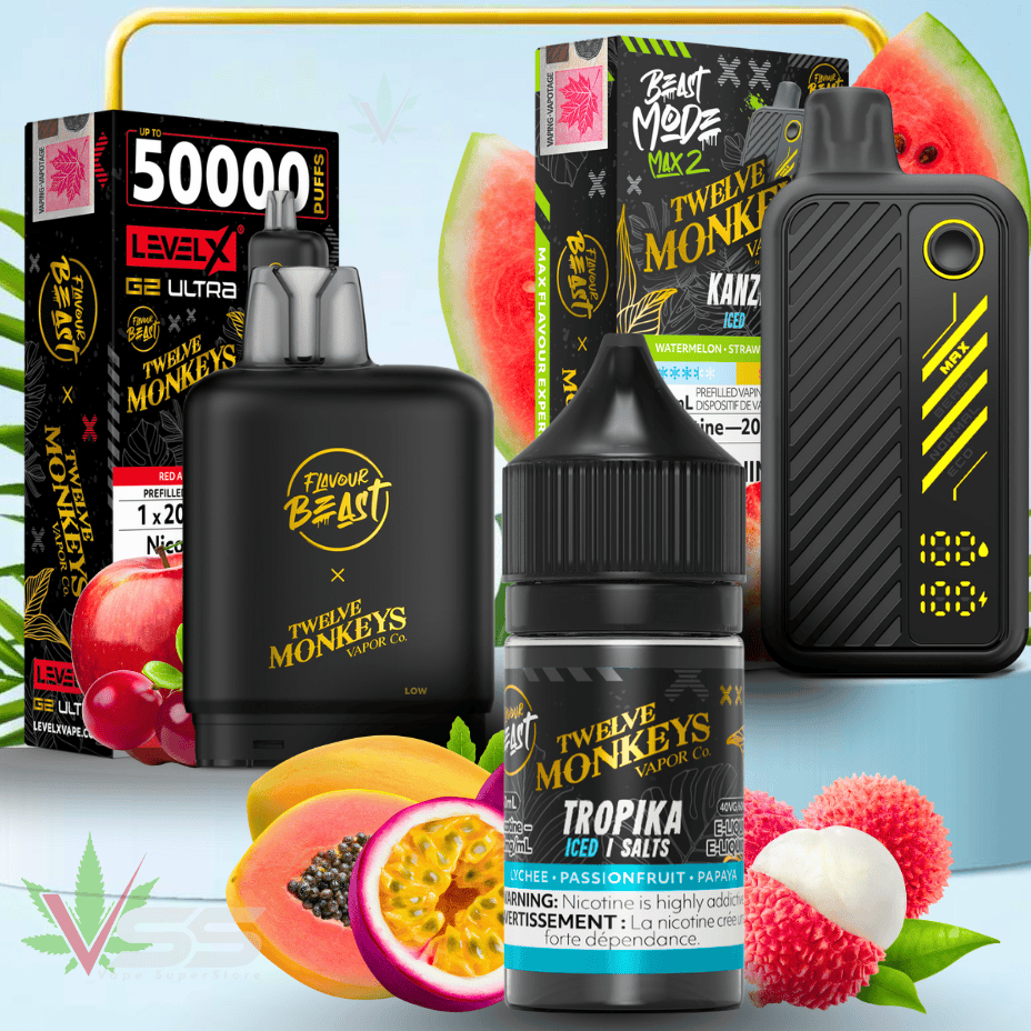 12 Monkeys x Flavour Beast 928 at Winkler Vape SuperStore and Bong Shop in Manitoba Canada