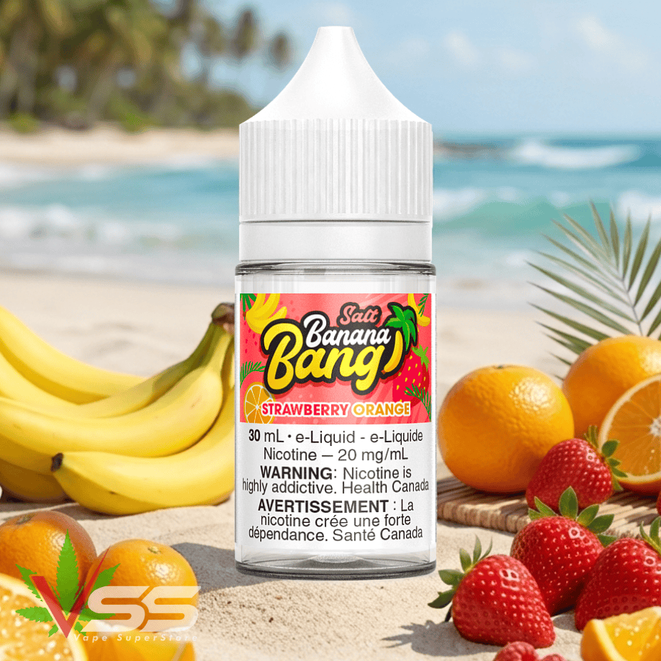 Banana Bang Salt 30mL / 20mg Strawberry Orange Winkler Vape SuperStore and Bong Shop Manitoba Canada