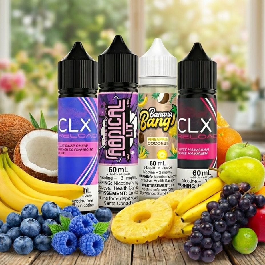 CLX, Banana Bang and Radical Freebase E-Liquid Winkler Vape SuperStore and Bong Shop Manitoba Canada