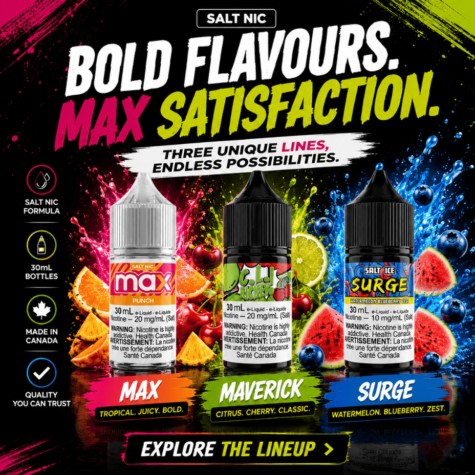 Dvine Salt Banner at Winkler Vape SuperStore in Manitoba Canada Mobile