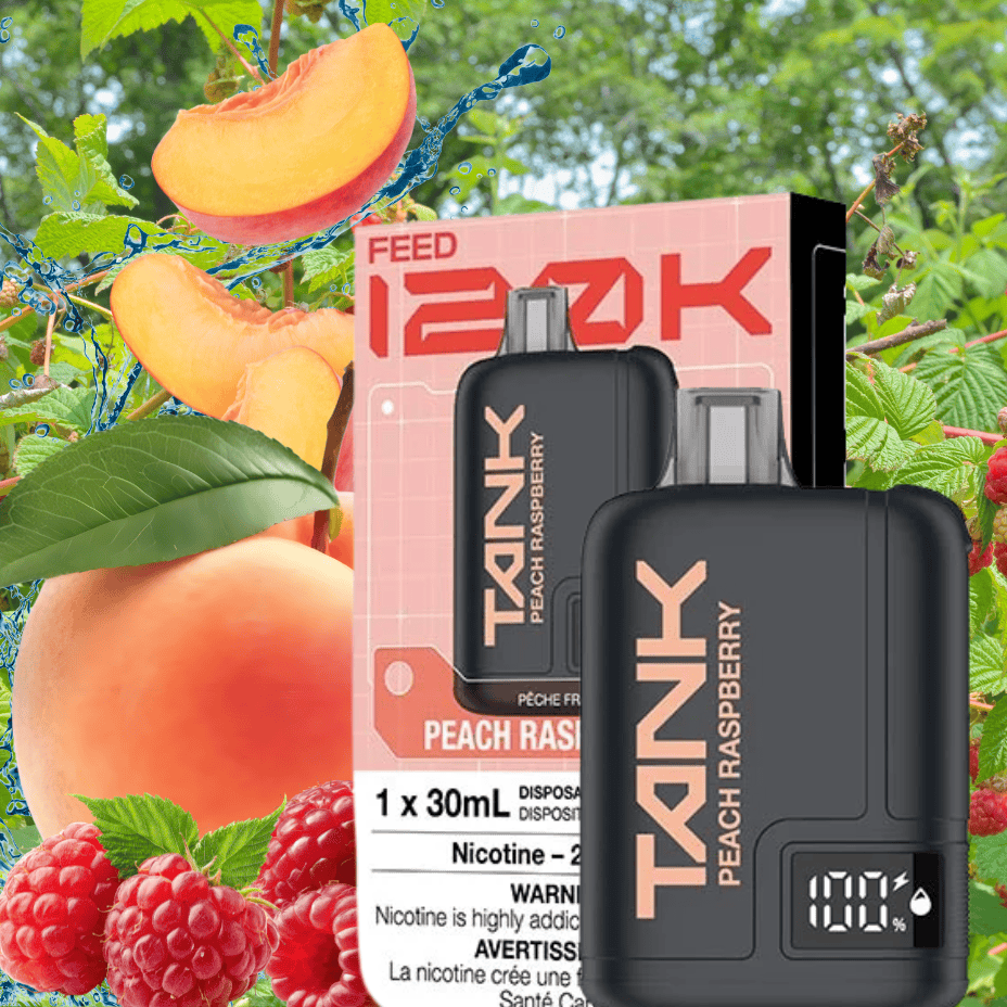 Feed Tank 120k Disposable Vape-Peach Raspberry Winkler Vape SuperStore and Bong Shop Manitoba Canada