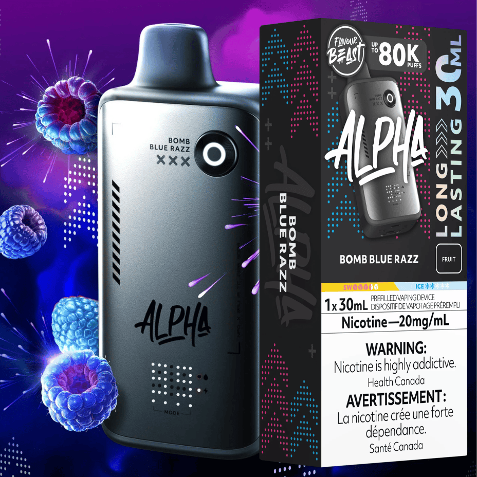 Flavour Beast Alpha 80K Disposable Vape-Bomb Blue Razz 80000 Puffs / 20mg Winkler Vape SuperStore and Bong Shop Manitoba Canada