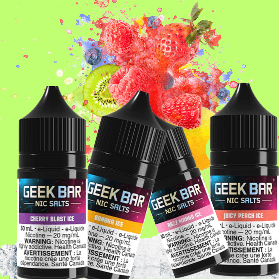 Geek Bar 30mL Nic Salts 20mg at Winkler Vape SuperStore and Bong Shop in Manitoba Canada