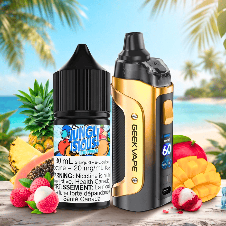 Geekvape Aegis Boost 3 Kit / Maverick Junglisious Salt Nic E-Liquid Winkler Vape SuperStore and Bong Shop Manitoba Canada