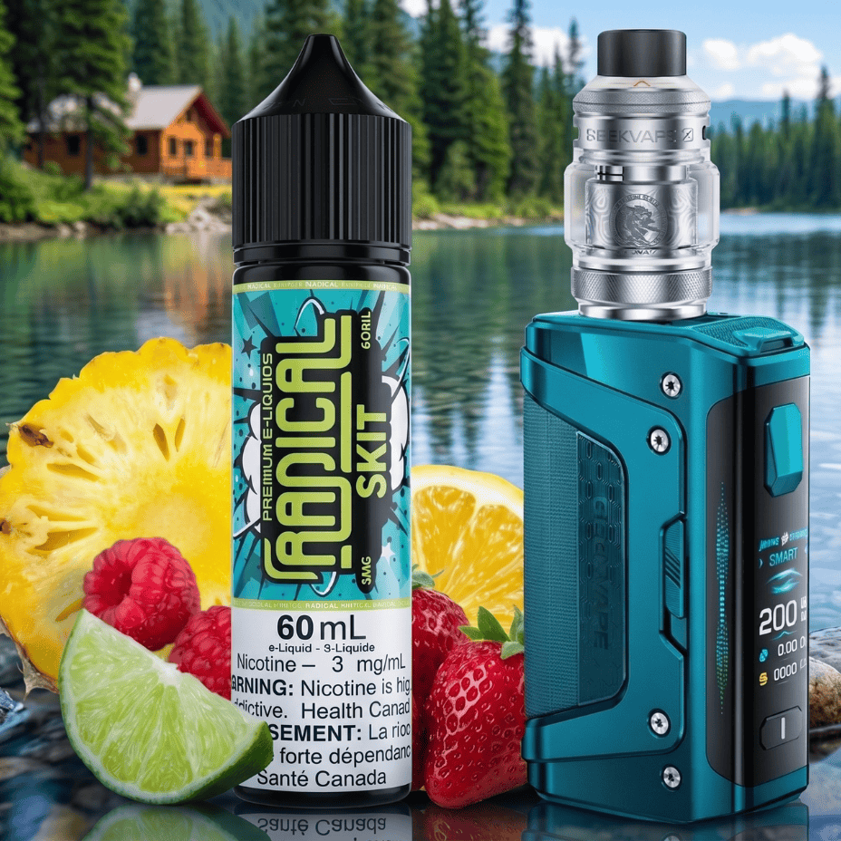 Geekvape Legend 5 Box Mod Kit / Radical Skit 3mg Freebase E-Liquid Winkler Vape SuperStore and Bong Shop Manitoba Canada