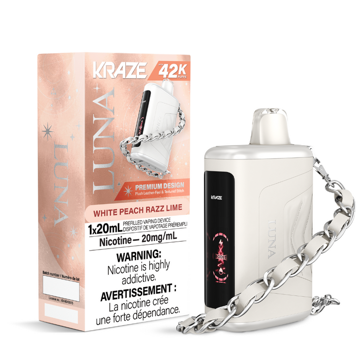 Kraze Luna Disposable Vape-White Peach Razz Lime