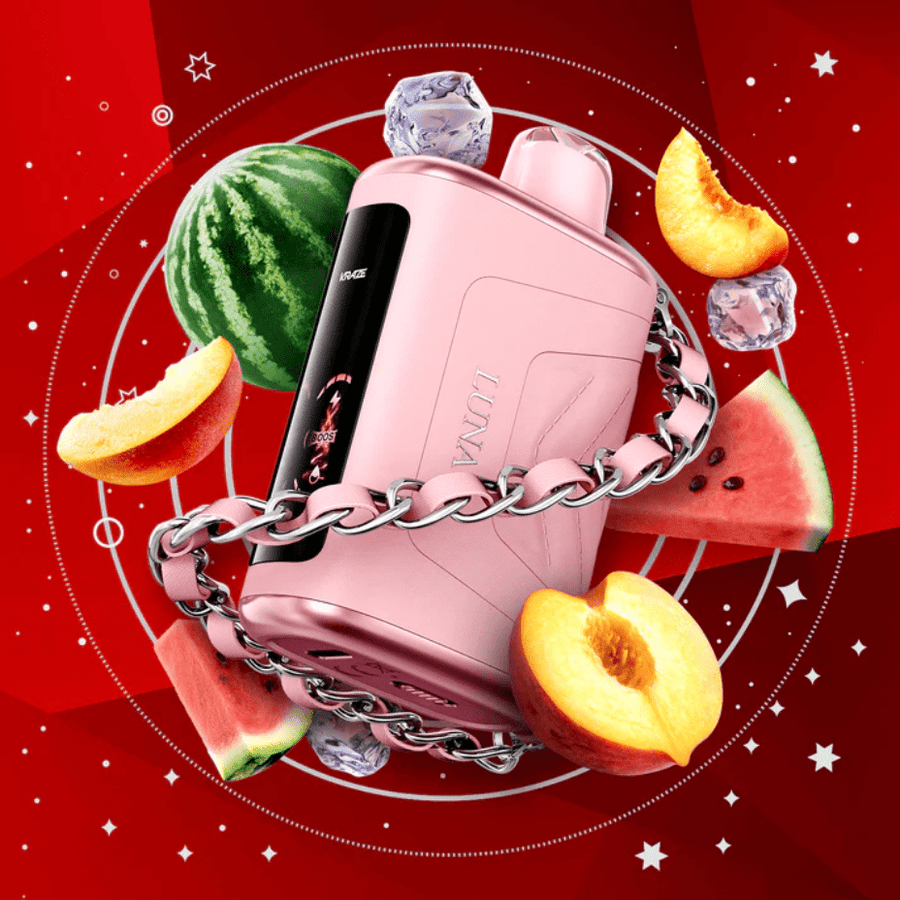 Kraze Luna Disposable Vape-Ruby Peach Watermelon Ice in Manitoba Canada