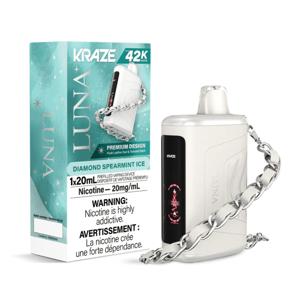 Kraze Luna Disposable Vape 42k-Diamond Spearmint Ice in Canada