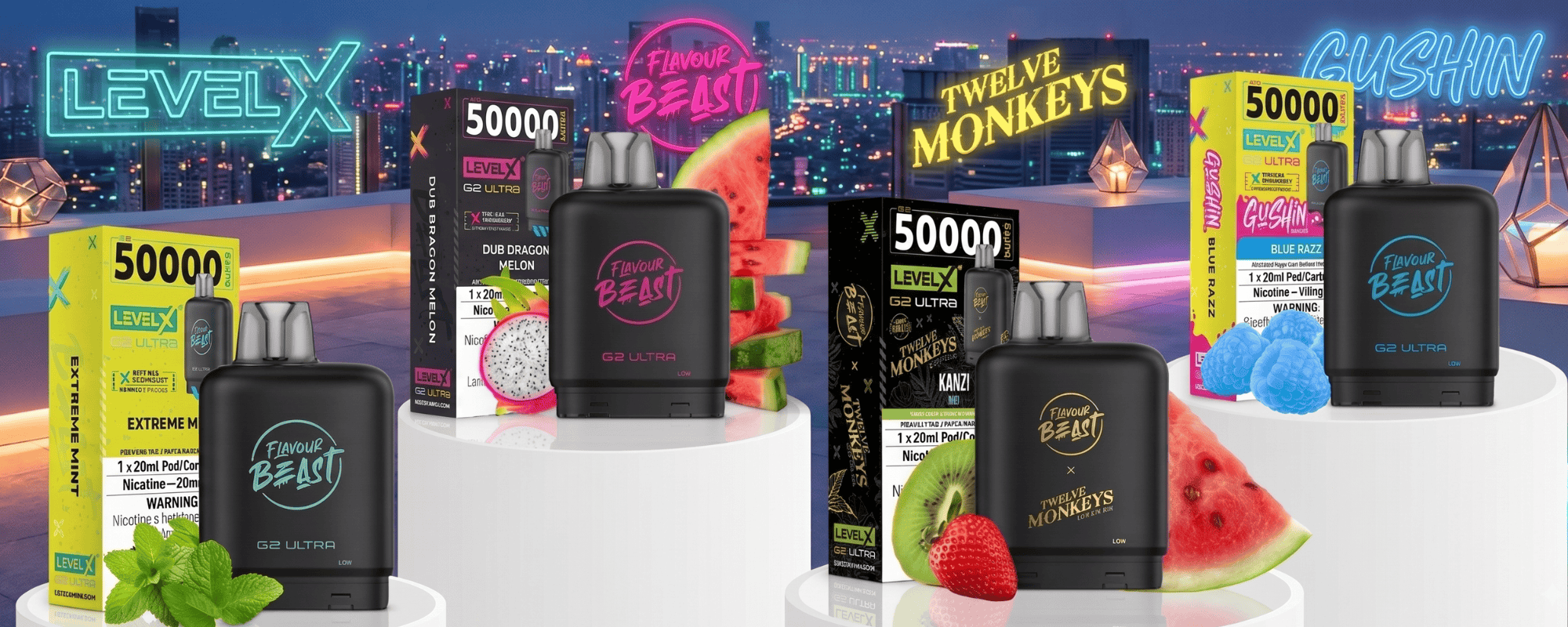 Level X G2 Ultra 50K Closed Pods Banner Winkler Vape SuperStore and Bong Shop Manitoba Canada