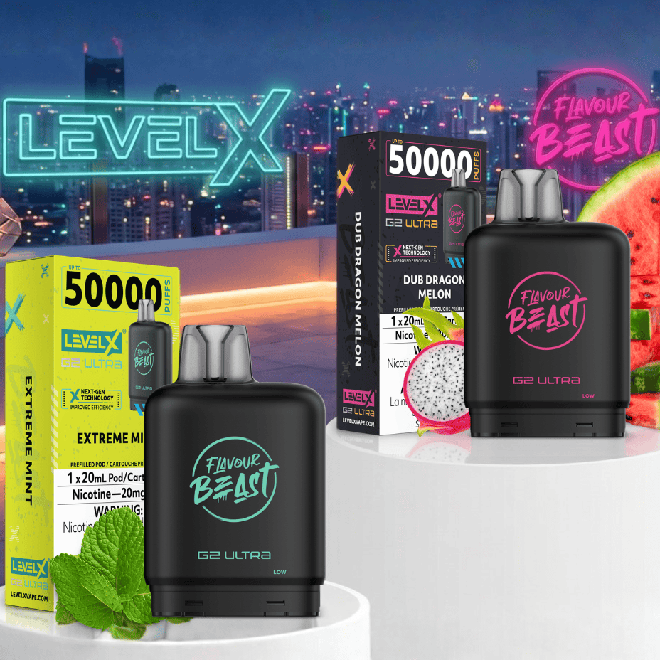 Level X G2 Ultra 50K Closed Pods Phone Banner Winkler Vape SuperStore and Bong Shop Manitoba Canada