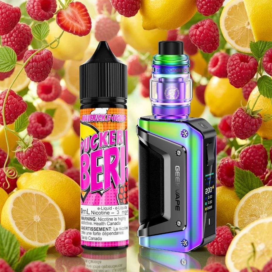 Maverick Freebase E-Liquid and Geekvape Legend 3 Box Mod Kit Winkler Vape SuperStore and Bong Shop Manitoba Canada