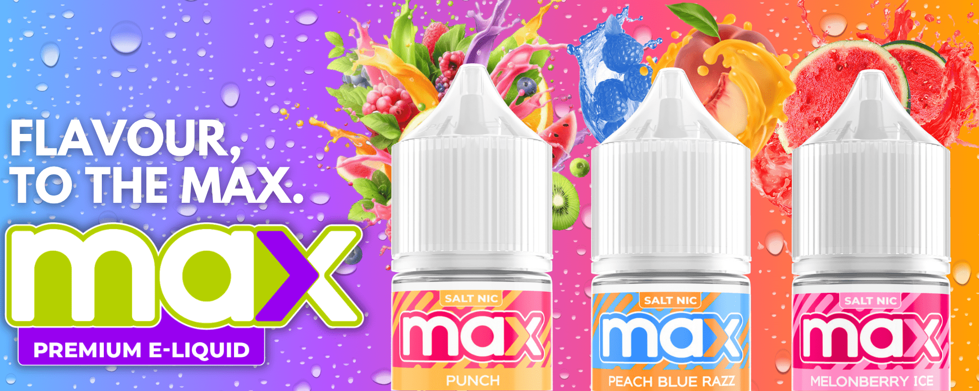 Max E-Liquid 30ml Salt Nicotine Web Banner Winkler Vape SuperStore and Bong Shop in Manitoba Canada