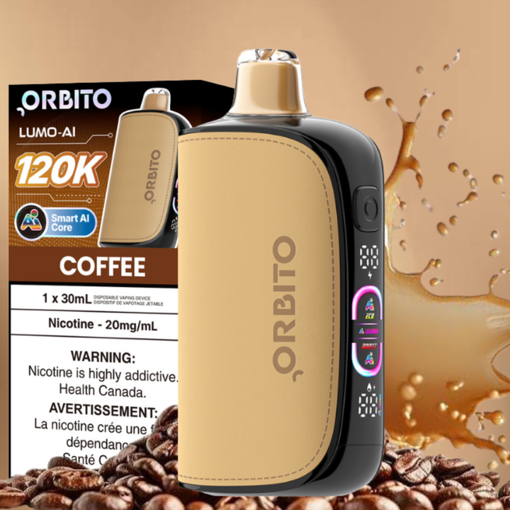 Orbito Lumo-AI 120K Disposable Vape-Coffee 120000 / 20mg Winkler Vape SuperStore and Bong Shop Manitoba Canada