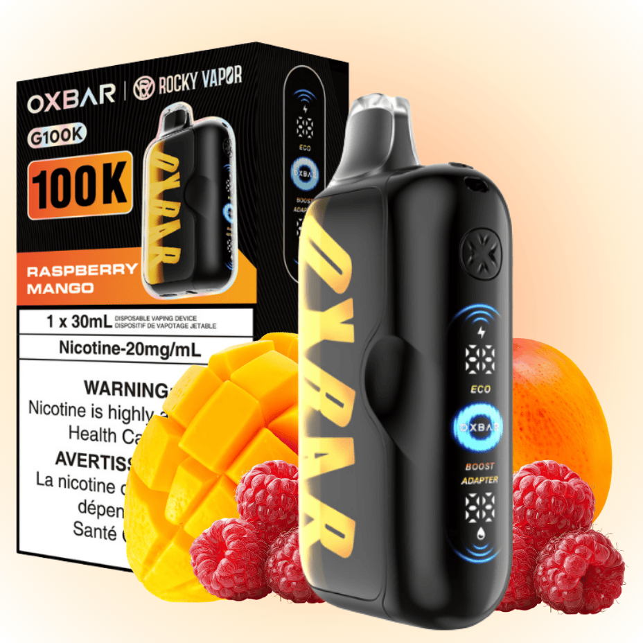 Oxbar G100K Disposable Vape 100000 Puffs / Raspberry Mango Winkler Vape SuperStore and Bong Shop Manitoba Canada