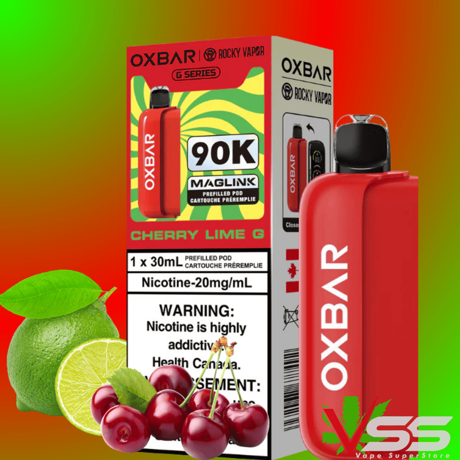 Oxbar Maglink 90K Pod Cherry Lime G Winkler Vape SuperStore and Bong Shop Manitoba Canada