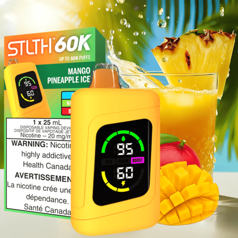 STLTH 60K Disposable Vape-Mango Pineapple Ice at Airdrie Vape SuperStore and Bong Shop in Alberta Canada