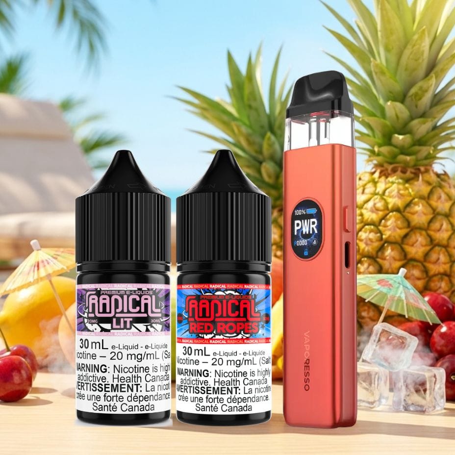 Radical Salt E-Liquid and Vaporesso XROS 5 Pod Kit Winkler Vape SuperStore and Bong Shop Manitoba Canada
