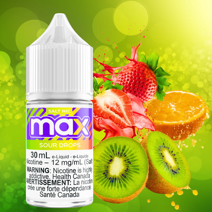 Sour Drops Salt BY Max E-Liquid - 30ml / 20mg Winkler Vape SuperStore and Bong Shop Manitoba Canada