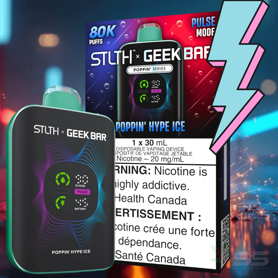 STLTH x Geek Bar 80K Disposable Vape Poppin' Hype Ice Winkler Vape SuperStore and Bong Shop Manitoba Canada