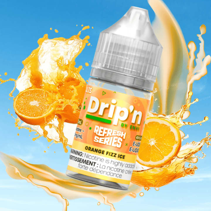 Drip'n by Envi Refresh Salt - Orange Fizz Ice at Airdrie Vape SuperStore and Bong Shop in Alberta Canada