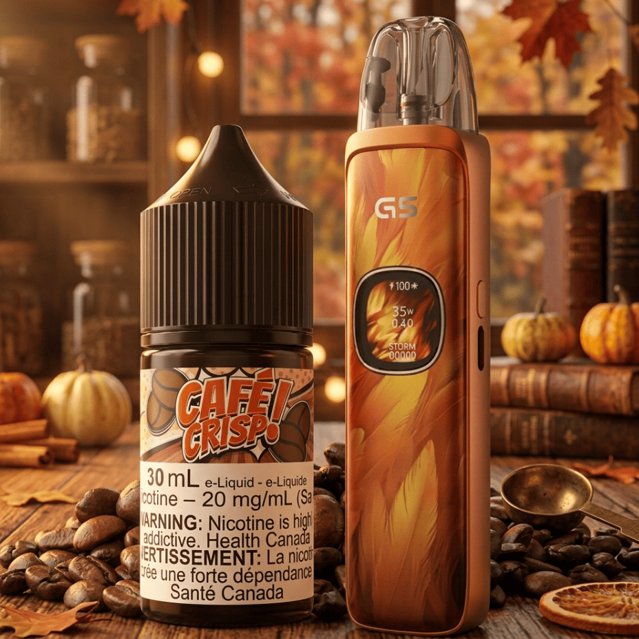 Uwell Caliburn G5 Pod Kit / Maverick Salt Cafe Crisp / 30mL / 20mg Winkler Vape SuperStore and Bong Shop Manitoba Canada