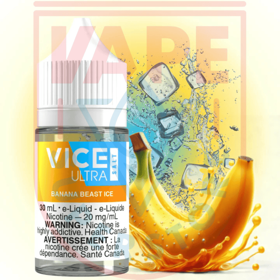 Vice Ultra salt 30mL / 20mg Banana Beast Ice Winkler Vape SuperStore and Bong Shop Manitoba Canada