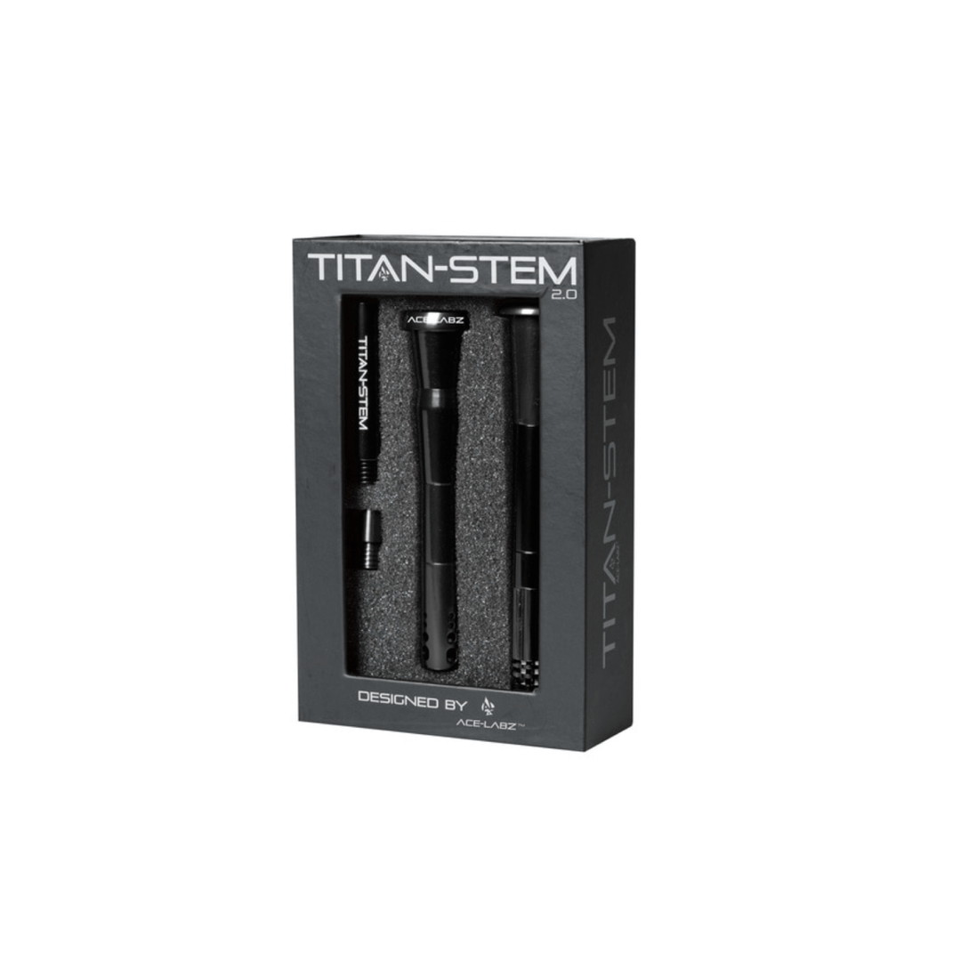 Ace-Labs 420 Hardware Black Titan-Stem 3.0 Adjustable Metal Downstem by Ace-Labz Titan-Stem 3.0 Adjustable Metal Downstem-Winkler Vape SuperStore, Manitoba, Canada
