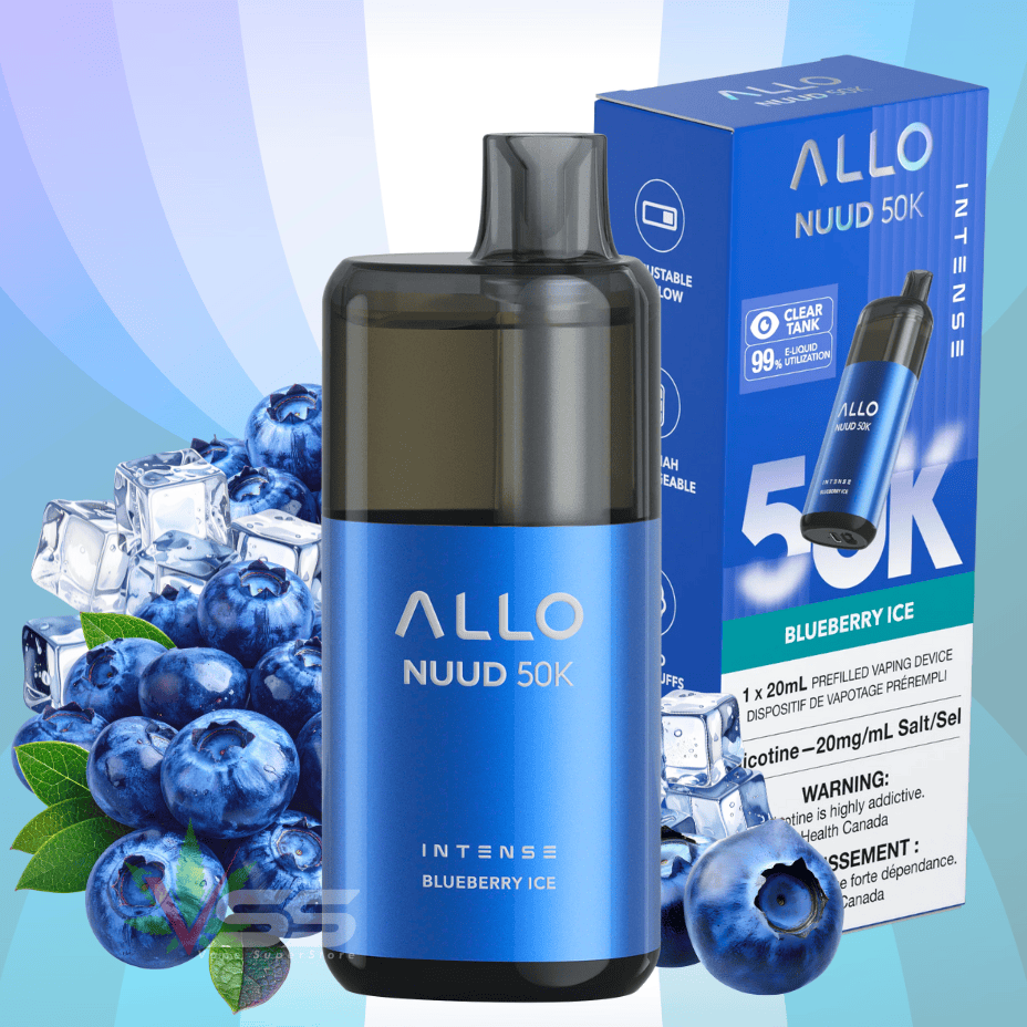 ALLO Nuud 50K Disposable Vape - Blueberry Ice Winkler Vape SuperStore and Bong Shop Manitoba Canada