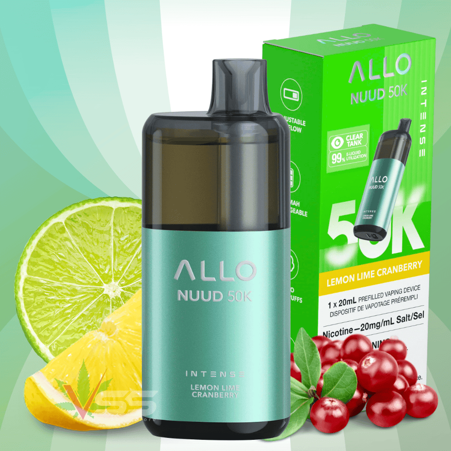 ALLO Nuud 50K Disposable Vape - Lemon Lime Cranberry Winkler Vape SuperStore and Bong Shop Manitoba Canada