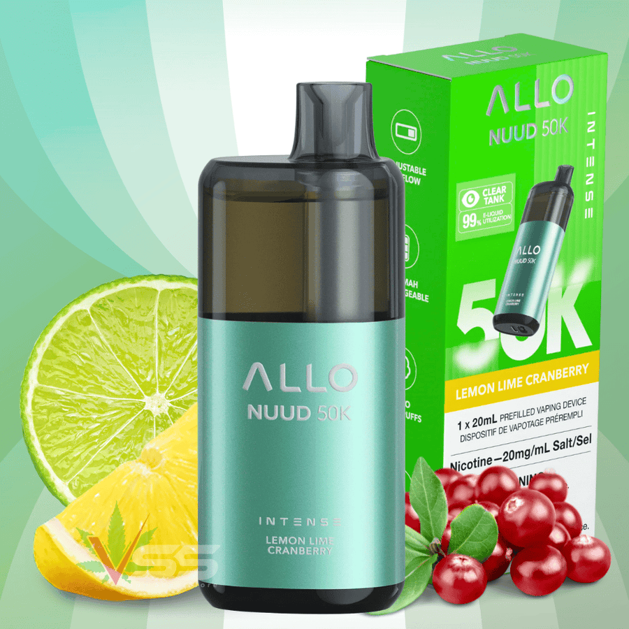 ALLO Nuud 50K Disposable Vape - Lemon Lime Cranberry Winkler Vape SuperStore and Bong Shop Manitoba Canada