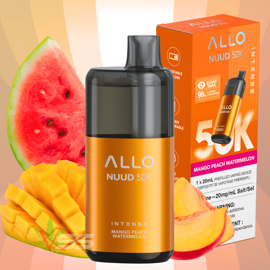 ALLO Nuud 50K Disposable Vape - Mango Peach Watermelon Winkler Vape SuperStore and Bong Shop Manitoba Canada