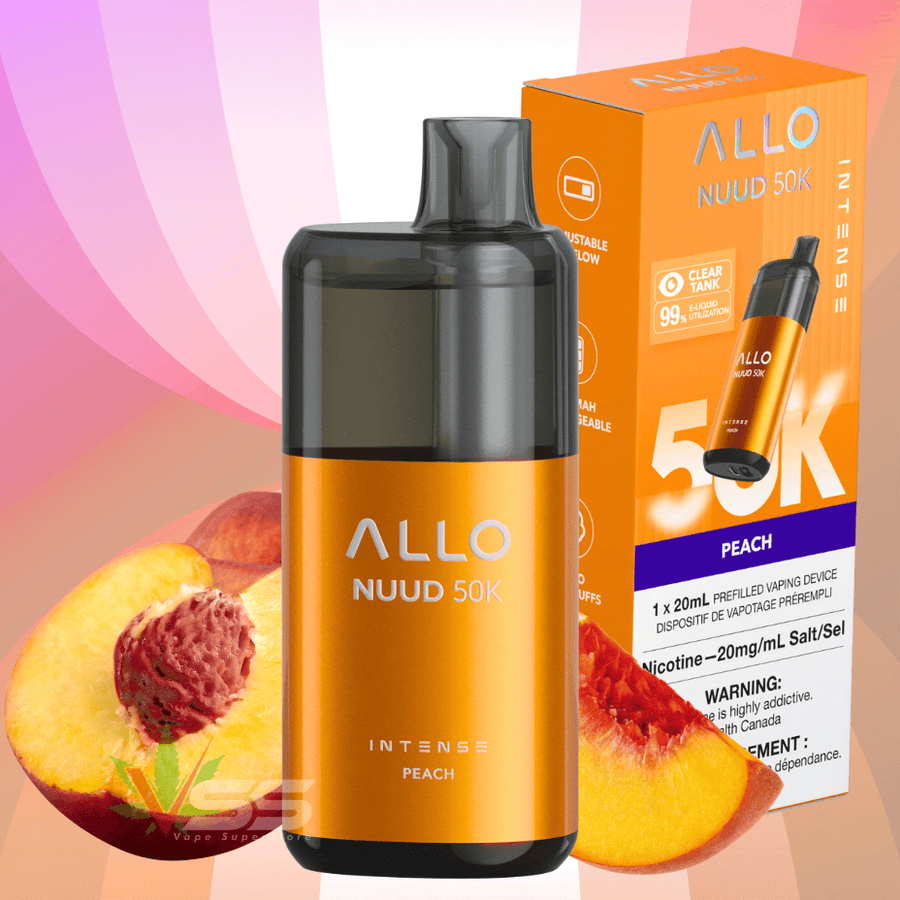 ALLO Nuud 50K Disposable Vape - Peach Winkler Vape SuperStore and Bong Shop Manitoba Canada
