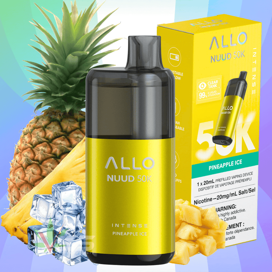 ALLO Nuud 50K Disposable Vape - Pineapple Ice Winkler Vape SuperStore and Bong Shop Manitoba Canada