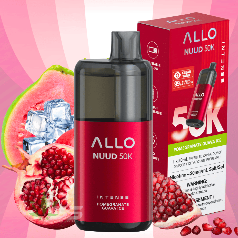 ALLO Nuud 50K Disposable Vape - Pomegranate Guava Ice Winkler Vape SuperStore and Bong Shop Manitoba Canada