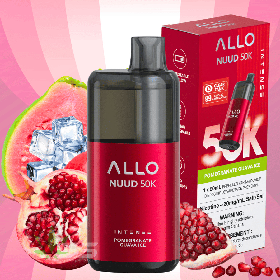 ALLO Nuud 50K Disposable Vape - Pomegranate Guava Ice Winkler Vape SuperStore and Bong Shop Manitoba Canada