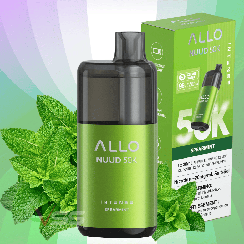 ALLO Nuud 50K Disposable Vape - Spearmint Winkler Vape SuperStore and Bong Shop Manitoba Canada