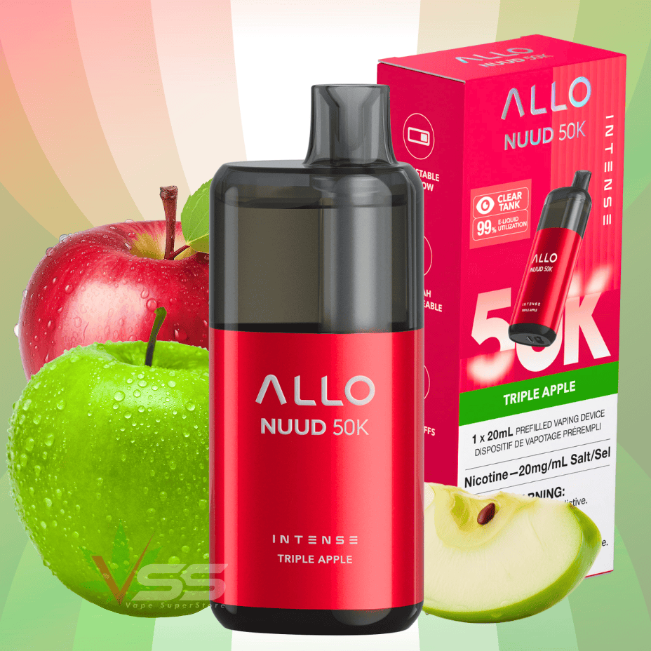ALLO Nuud 50K Disposable Vape - Triple Apple Winkler Vape SuperStore and Bong Shop Manitoba Canada