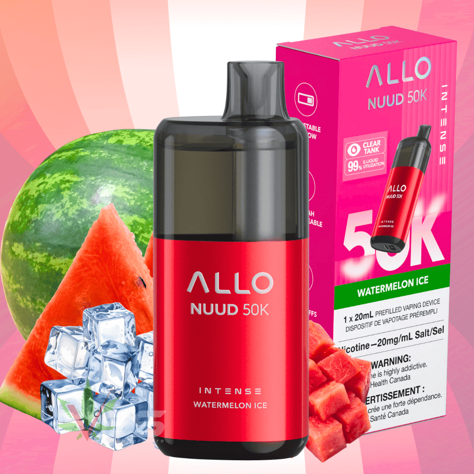 ALLO Nuud 50K Disposable Vape - Watermelon Ice Winkler Vape SuperStore and Bong Shop Manitoba Canada