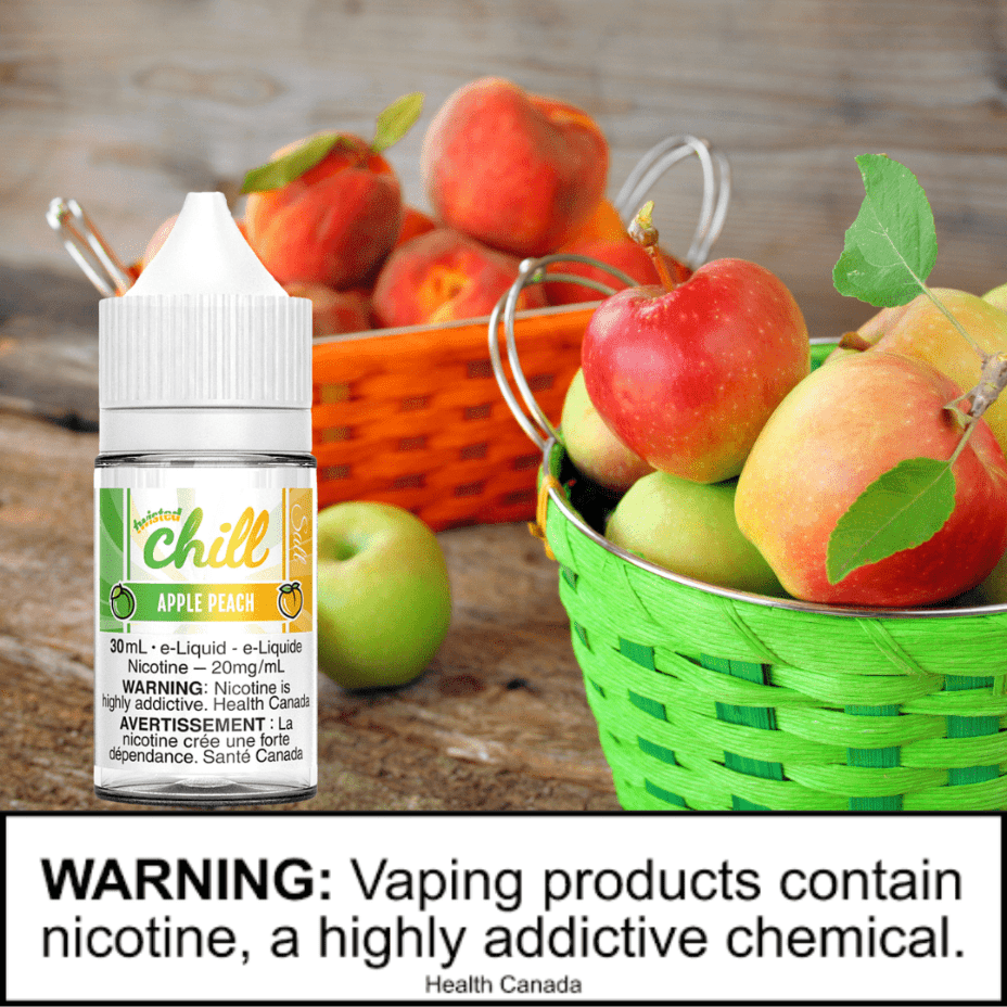 Apple Peach Salts by Chill E-Liquid 12mg Winkler Vape SuperStore and Bong Shop Manitoba Canada