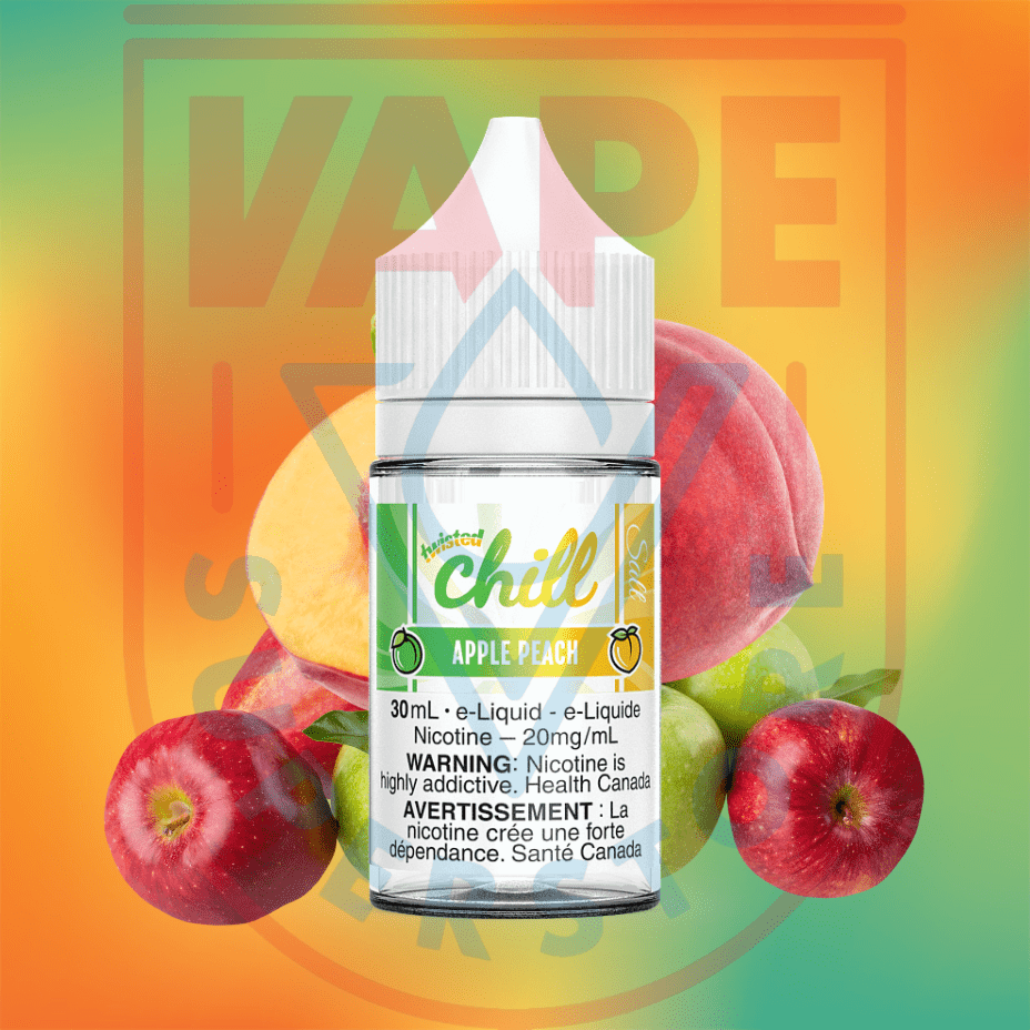 Apple Peach Salts by Chill E-Liquid 20mg Winkler Vape SuperStore and Bong Shop Manitoba Canada