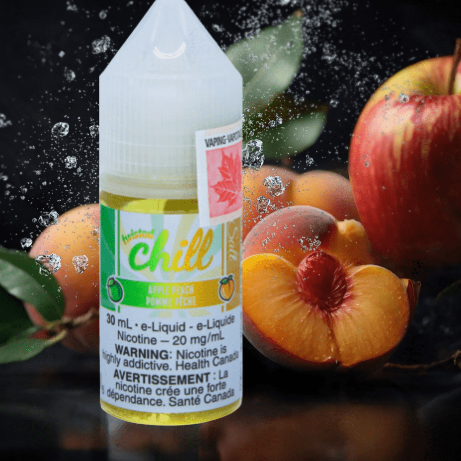 Apple Peach Salts by Chill E-Liquid Winkler Vape SuperStore and Bong Shop Manitoba Canada