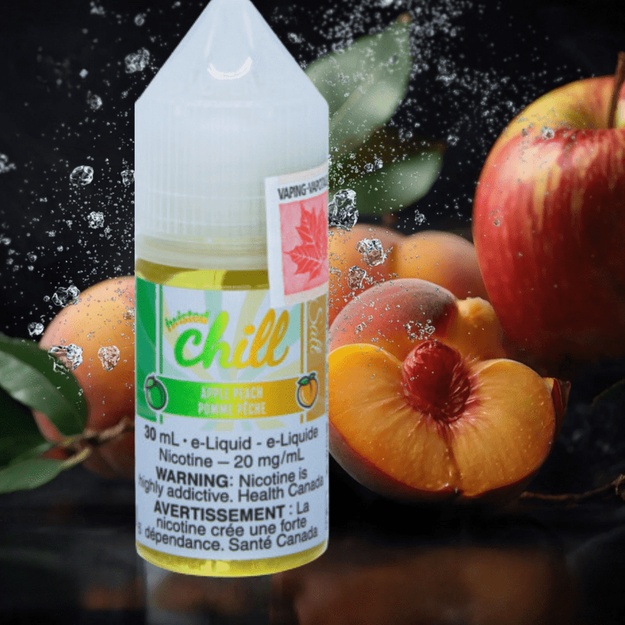 Apple Peach Salts by Chill E-Liquid Winkler Vape SuperStore and Bong Shop Manitoba Canada